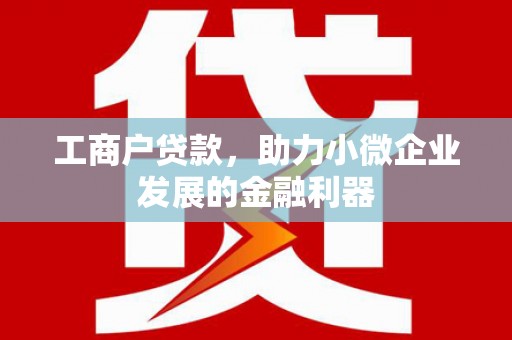 禄劝工商户贷款，助力小微企业发展的金融利器