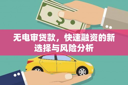 禄劝无电审贷款，快速融资的新选择与风险分析