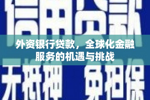 禄劝外资银行贷款，全球化金融服务的机遇与挑战