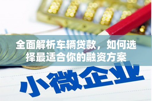 禄劝全面解析车辆贷款，如何选择最适合你的融资方案